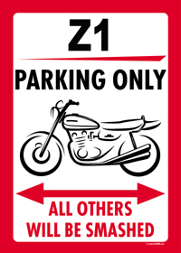 Z1 PARKING ONLY US-style parking sign